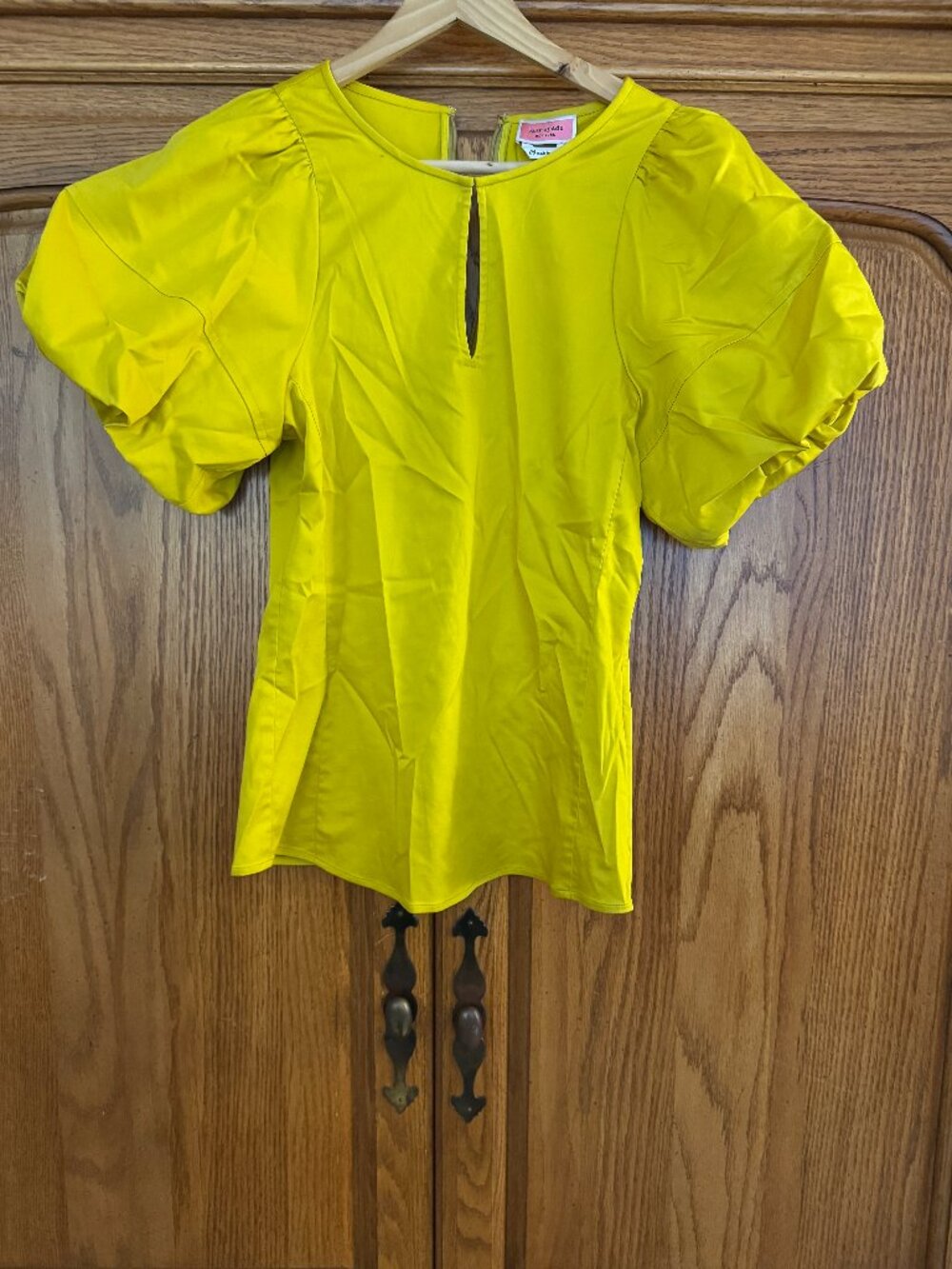 kate spade Bright Yellow Puff Sleeve Blouse